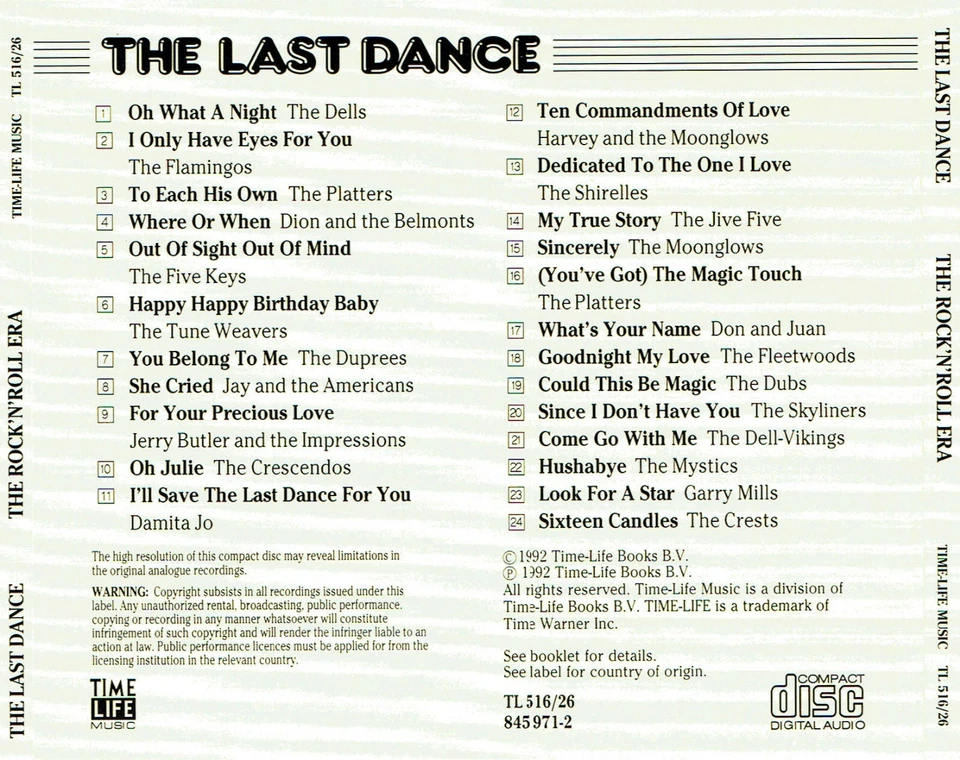 (CD) The Rock 'n' Roll Era - The Last Dance - The Shirelles, The Crests,The Dubs - Bild 2 von 2