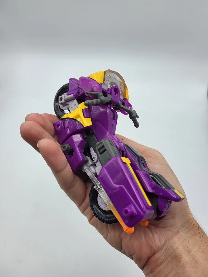 Transformers Armada Sideways Figure Hasbro 2002 Deluxe Class Purple Motorcycle - Image 3 of 4