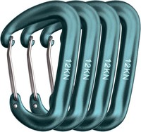 Karabinerhaken D-Form Aluminium 1200Kg FüR HäNgematten Camping Wandern Angeln