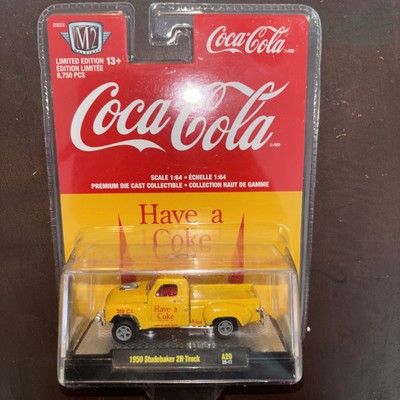 2023 M2 Machines Coca Cola 1950 Studebaker 2R Truck yellow w/red stripes A20  