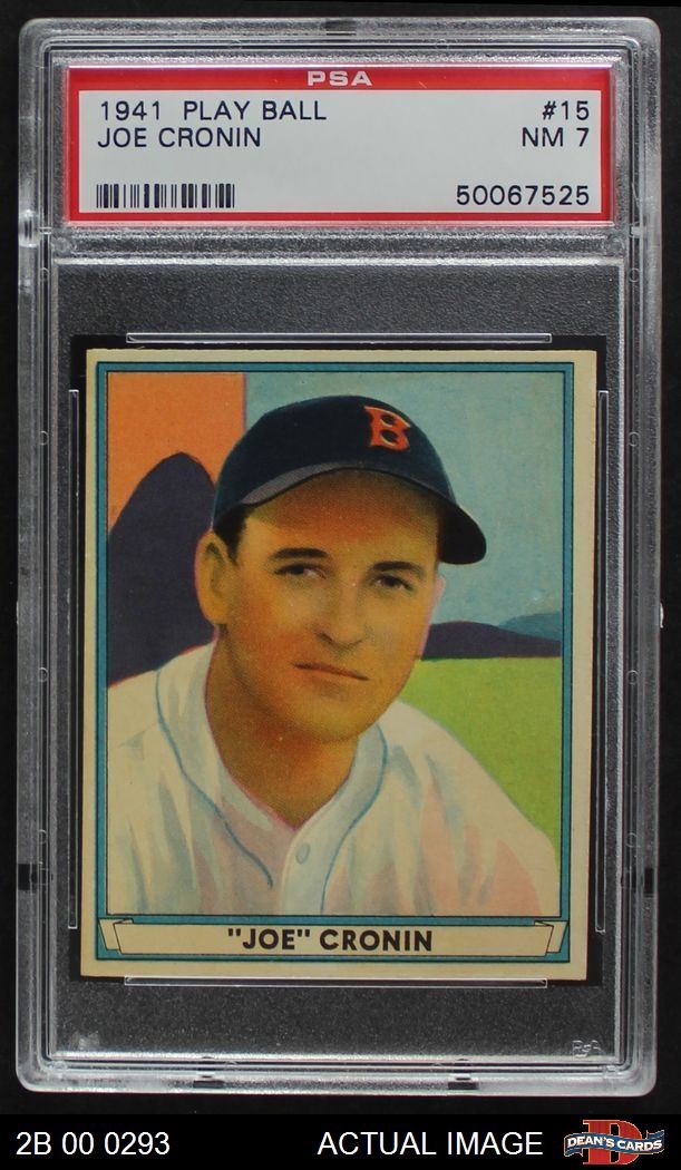 1941 Play Ball #15 Joe Cronin Red Sox HOF PSA 7 - NM