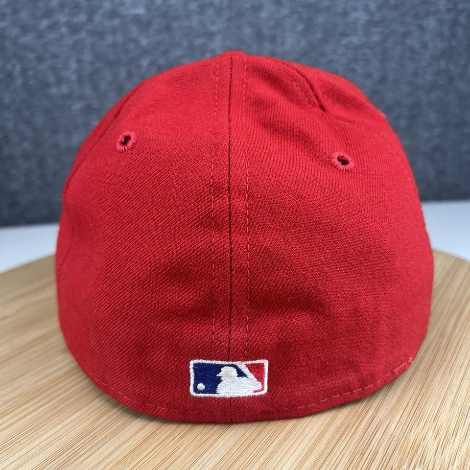 Gorra de Colección 1993-96 Cincinnati Reds Ajustada 7 1/4 Nueva Era Lana Diamante EE. UU. Foto 4 de 4