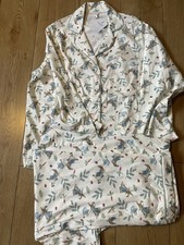 Womens Peter Rabbit Long Sleeve Button Up Shirt Pyjamas Size 20-22 Bnwt