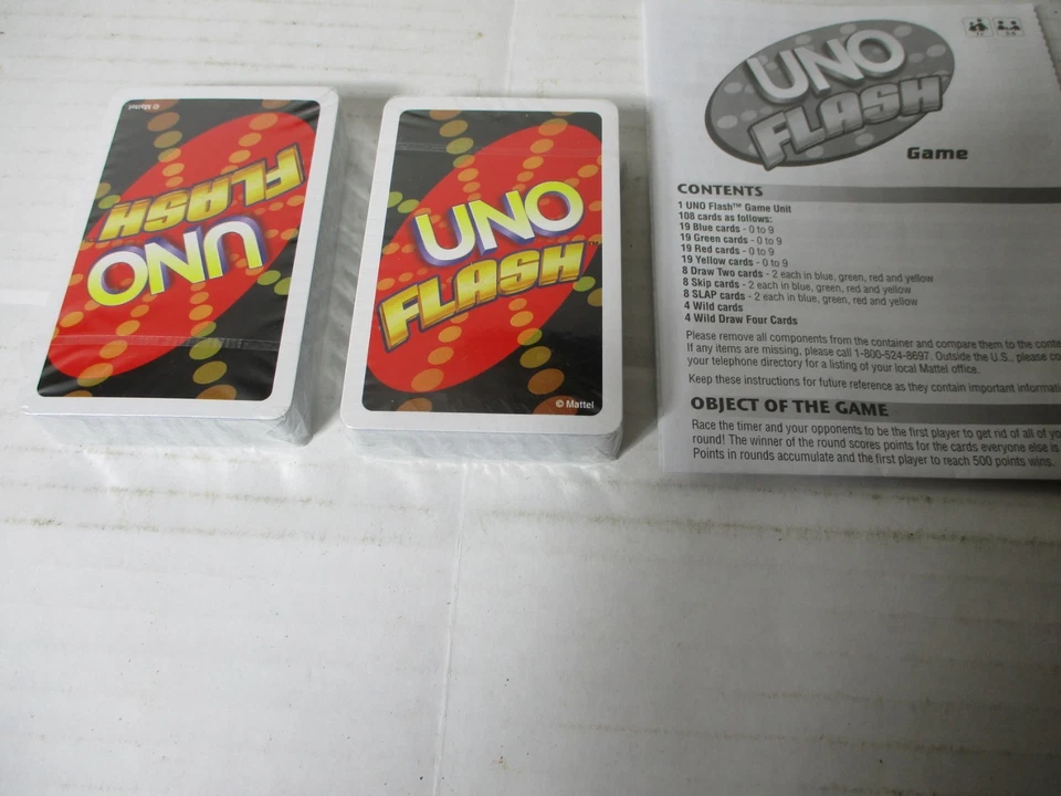 UNO Flash Electronic Card Game Mattel 2007 New in DAMAGED BOX - Image 2 of 4