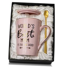 Birthday Gifts for Mom from Daughter Son - 14Oz Funny Best Mom Pink - Mom gifts