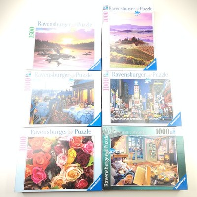 Ravensburger Jigsaw Lot of 6 Puzzles (5) 1000 (1) 1500 City Landscape Floral