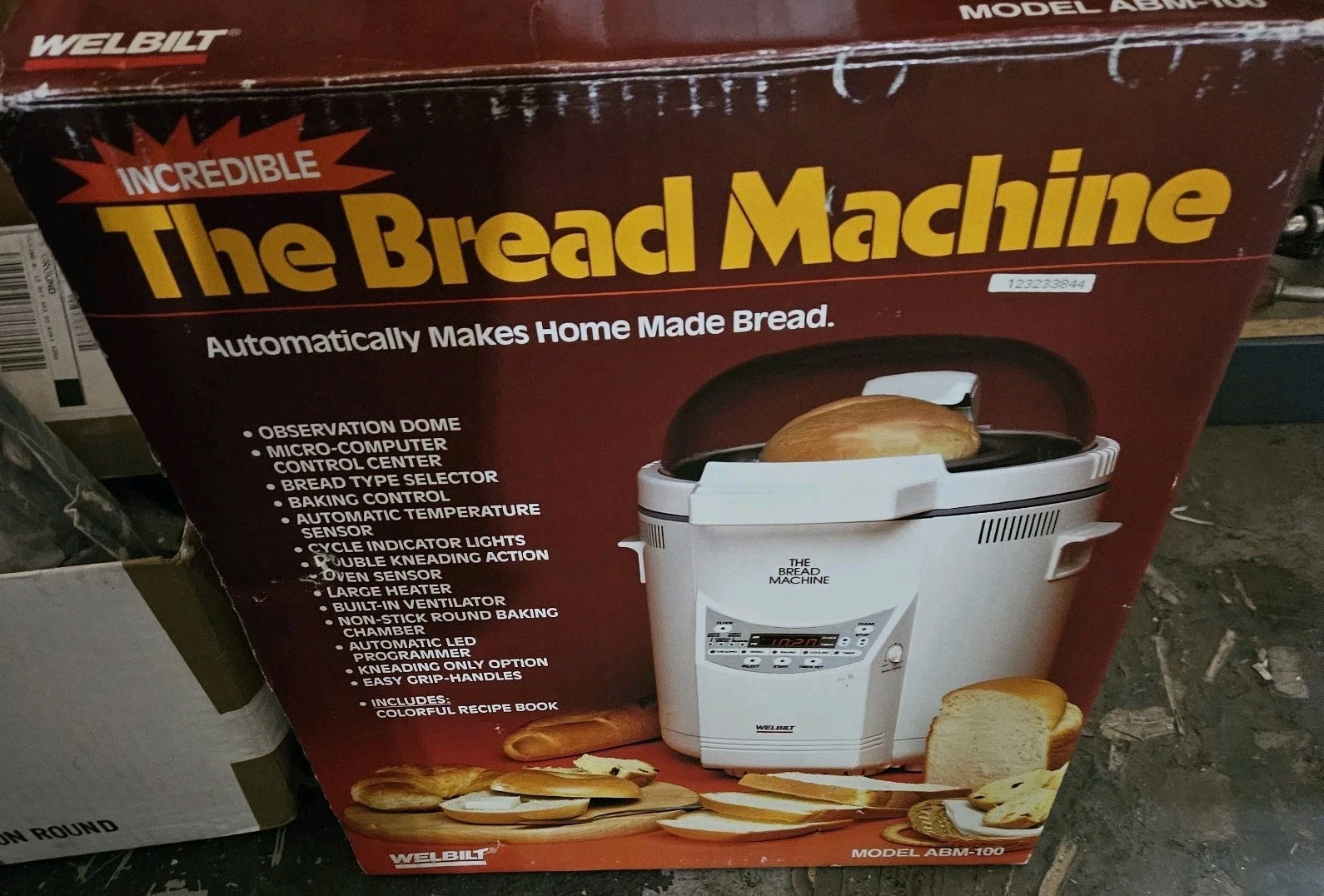 WELBILT Bread Maker The Bread Machine ABM-100 White Dome Top 2 Lb Made Japan EUC