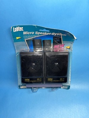 Labtec SS-11 Micro Speaker System Vintage 90s Computer Speakers NEW Sealed