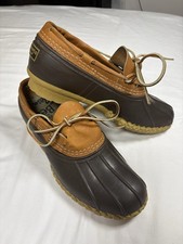 LL Bean Men s Size 9 M Rubber Mocs Bean Boots Low Duck Rain Shoes Made in USA