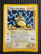 Pokemon Card Lt. Surge's Electabuzz Gym Heroes 6/132 Holo  MP on eBay