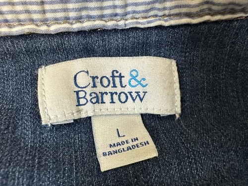 Croft & Barrow Jean Jacket Blue Denim Button Up Women’s Size Large - Picture 12 of 18