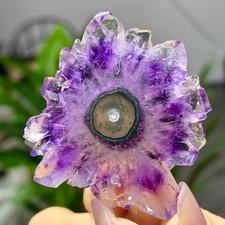 18G Ametista Agata Naturale di Alta Qualità Quarzo Grappolo Fetta Cristallo Minerale