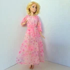 Vintage Kissing Barbie Dress Pink With Lips Chiffon Kisses Dress # 2597- 1978