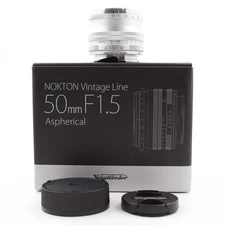 * USED * Voigtlander Nokton Vintage Line 50mm f/1.5 II Silver Aspherical Leica M