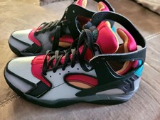 NIKE AIR FLIGHT HUARACHE Cepillo de Aire PACK ARO AERÓGRAFO GRIS HUMO BURDEOS TALLA 10