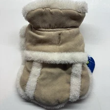 Top Paw Tan White New Sherpa Hoodie Dog Coat Size Extra Small XS