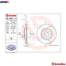 2x BRAKE DISC 09.9631.14 FOR ALFA ROMEO FIAT MAREA/Weekend BRAVO TIPO BRAVA 1.7L
