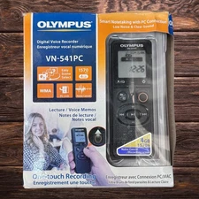 Olympus VN-541PC Digital Voice Recorder 4 GB 1570 Hours Black Brand New
