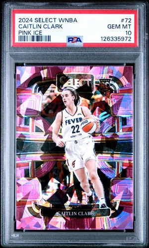 2024 Select WNBA Caitlin Clark Pink Ice #72 PSA 10 Rookie RC Fever