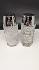 Vintage Anchor Hocking Glass Co. Salt & Pepper Shakers WEXFORD Crystal Pair MCM