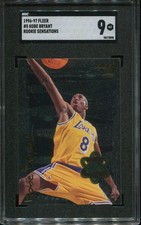 1996-97 Fleer Kobe Bryant Rookie Sensations (RC) SGC  9 #3 Low Pop!