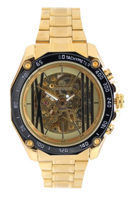 FORSINING - HERREN - AUTOMATIK - UHR - 48MM - EDELSTAHL - GOLD - SKELETTUHR