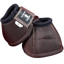 36CE Small Classic Equine Dyno Horse No Turn Bell Boots Pair Chocolate