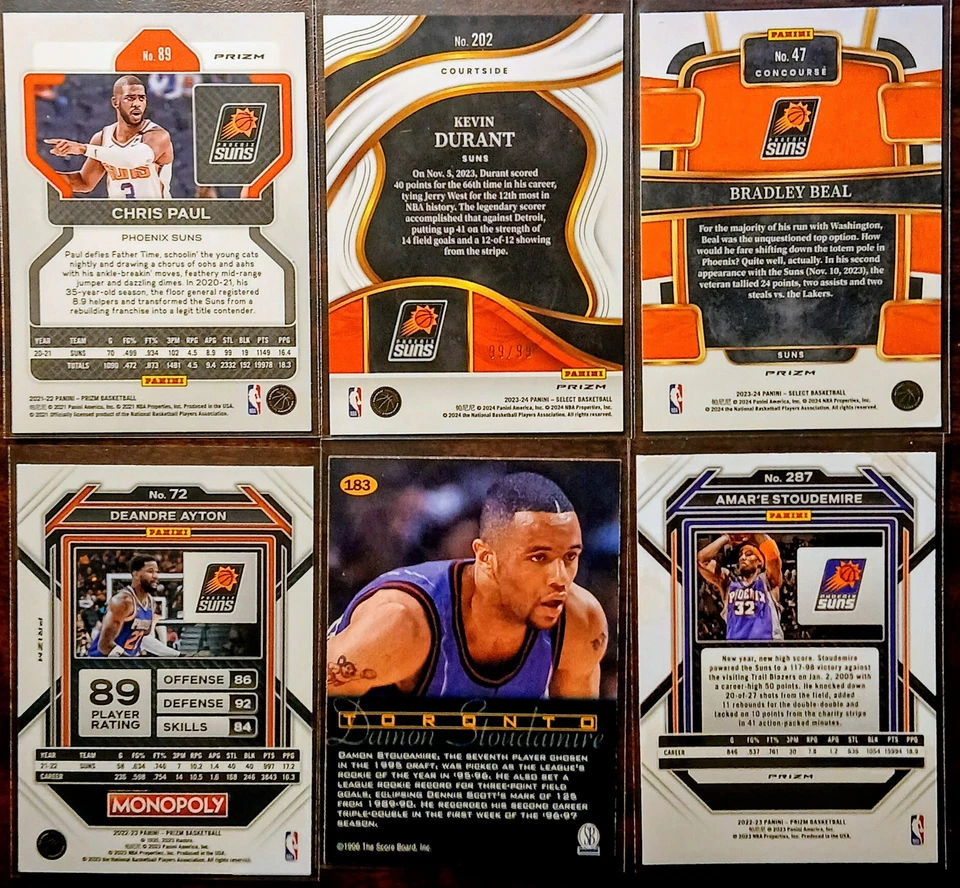 2023-24 Panini Select Kevin Durant Suns Cracked Ice 99/99 eBay 1 Of 1 SSP Lot ×6 - Image 2 of 4