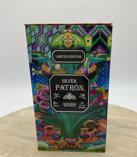 Patron Silver Limited Edition Tequila 750ml Empty Tin Display Box Multi-Color