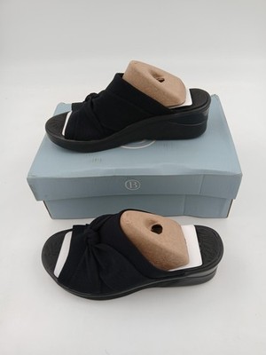 LifeStride Bzees Shoes Womens SizeB 6.5 lack Slip On Wide Width Air Step Comfort