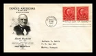 ARTCRAFT US COVER FAMOUS AMERICAN EDUCATOR MARK HOPKINS FIRST DAY OF ISSUE