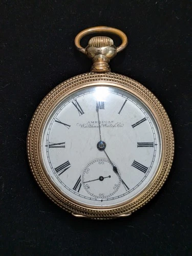 Antique American Waltham Watch Co. Pocket Watch 7j Size 16 For Parts/Not Working