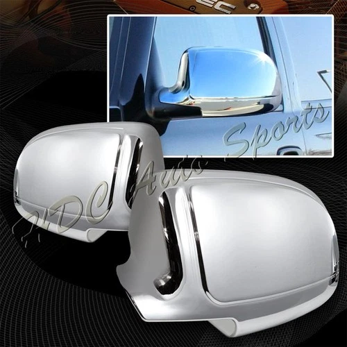 For 1999-2006 GMC Sierra 1500 2500 3500 Chrome ABS Plastic Side Mirror Cover Cap