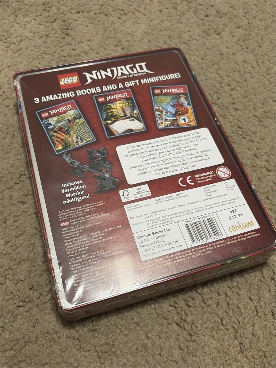 Lego Ninjago Set of 3 Activity Books Plus Mini Figure Vermillion