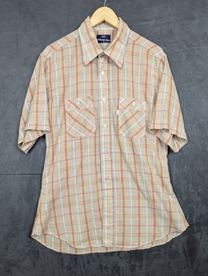 Levi's Movin On Shirt Short Sleeve Button 100% Cotton Tailored Fit XL USA Made