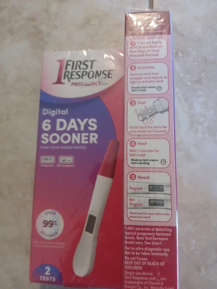 2Pk - Prueba de embarazo digital de primera respuesta - 6 días antes - caducidad 15/02/2026 Foto 2 de 2