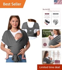 Baby Wrap Carrier Skin-Friendly Fabric, Easy to Wear Baby Carrier Sling T-Shi...