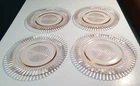 MacBeth-Evans Pink Petalware Depression Glass 8" Lunch Salad Plates Set of 4