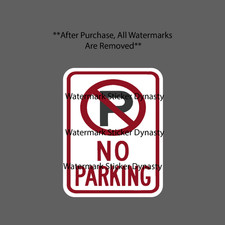 No Parking Sticker Waterproof Decal Car Truck Traffic Sign Caution Gift NEW
