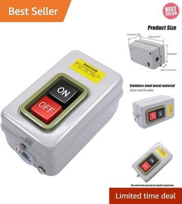 Reliable 3-Phase Push Button Switch 10A AC 220/380V for DIY and Professional Use