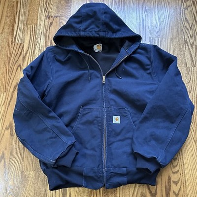 Carhartt J131DNY アクティブジャケット USA 90s Carhartt J131 DNY Jacket Made In USA Medium Men's Union Made Navy