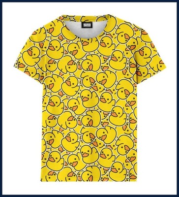Y2k Fashion 3D Cute Yellow Duck Print T Shirt Rubber Graphic Tee Shirts Kid.