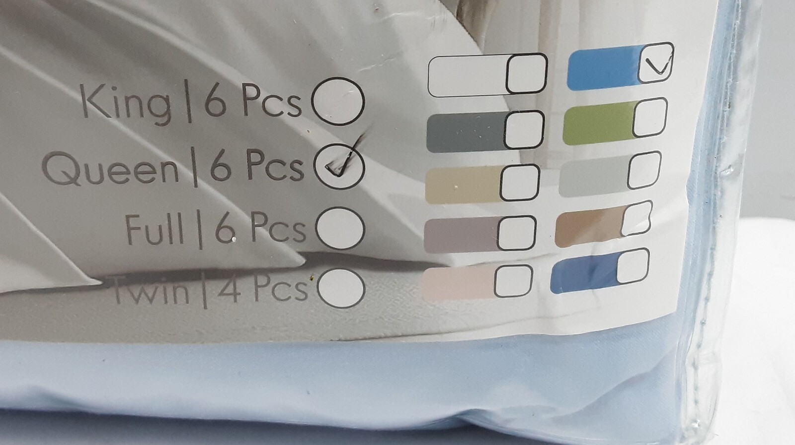 New, 6pc Chambray Blue Queen CLEVAHOME Soft Deep Pocket Bed Sheets w/Pillow Case