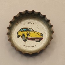 Porsche Carrera Supercar Crown Cap Bottle Cap Coca Cola Vintage Japan ZA176