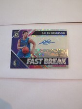 2018-19 Donruss Optic Fast Break Signatures Jalen Brunson FB-JBR Rookie Mavs