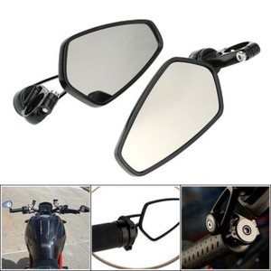 7/8" 22mm CNC Handle Bar End Rear View Side Mirrors For Honda Yamaha Kawasaki 7/8" 22mm CNC Handle Bar End Rear View Side Mirrors For Honda Yamaha Kawasaki
