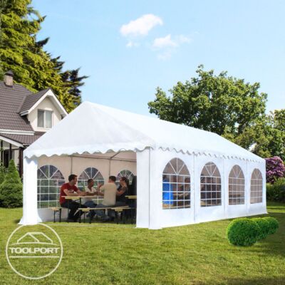 Partyzelt Mit 4 Mesh-Seitenwänden Blau 4x4 M HDPE