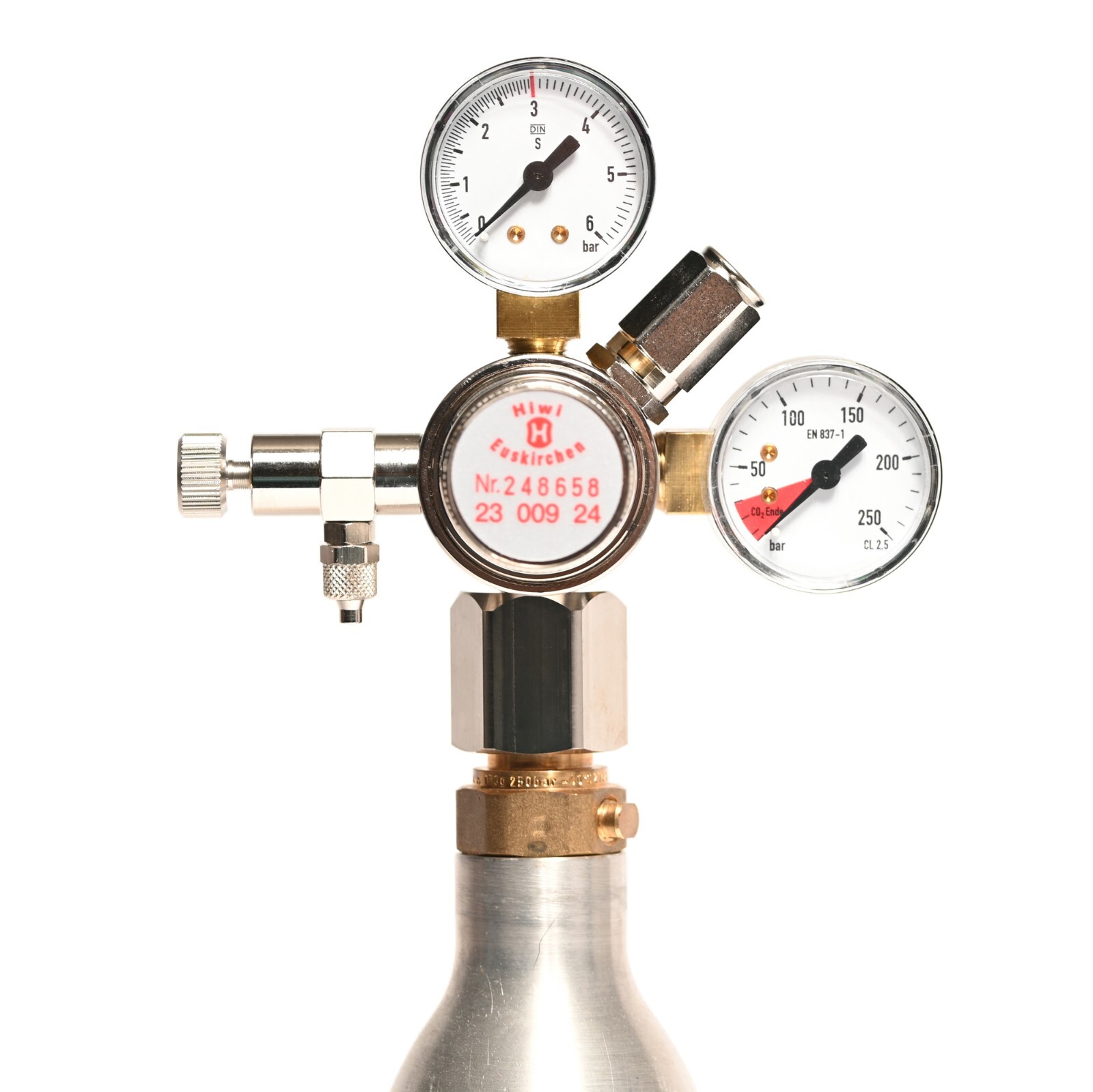 HIWI Riduttore di pressione CO2 per acquari per cilindro SodaStream o simili | Elettrovalvola foto 3