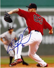 ANTHONY RANAUDO  BOSTON RED SOX    ACTION SIGNED 8x10