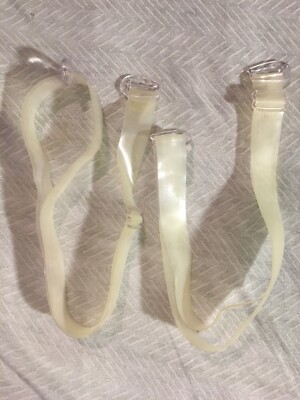 Set of 2 Removable Bra Straps, Adjustable Length Brassiere Supports, Slide Hooks